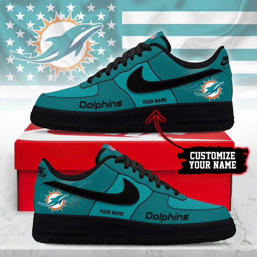 Limited Edition – Customized NFL Miami Dolphins Af1 Sneakers