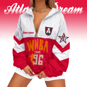 Limited Edition – Customized WNBA Atlanta Dream V-Neck Zipper Sweatshirt Jacket