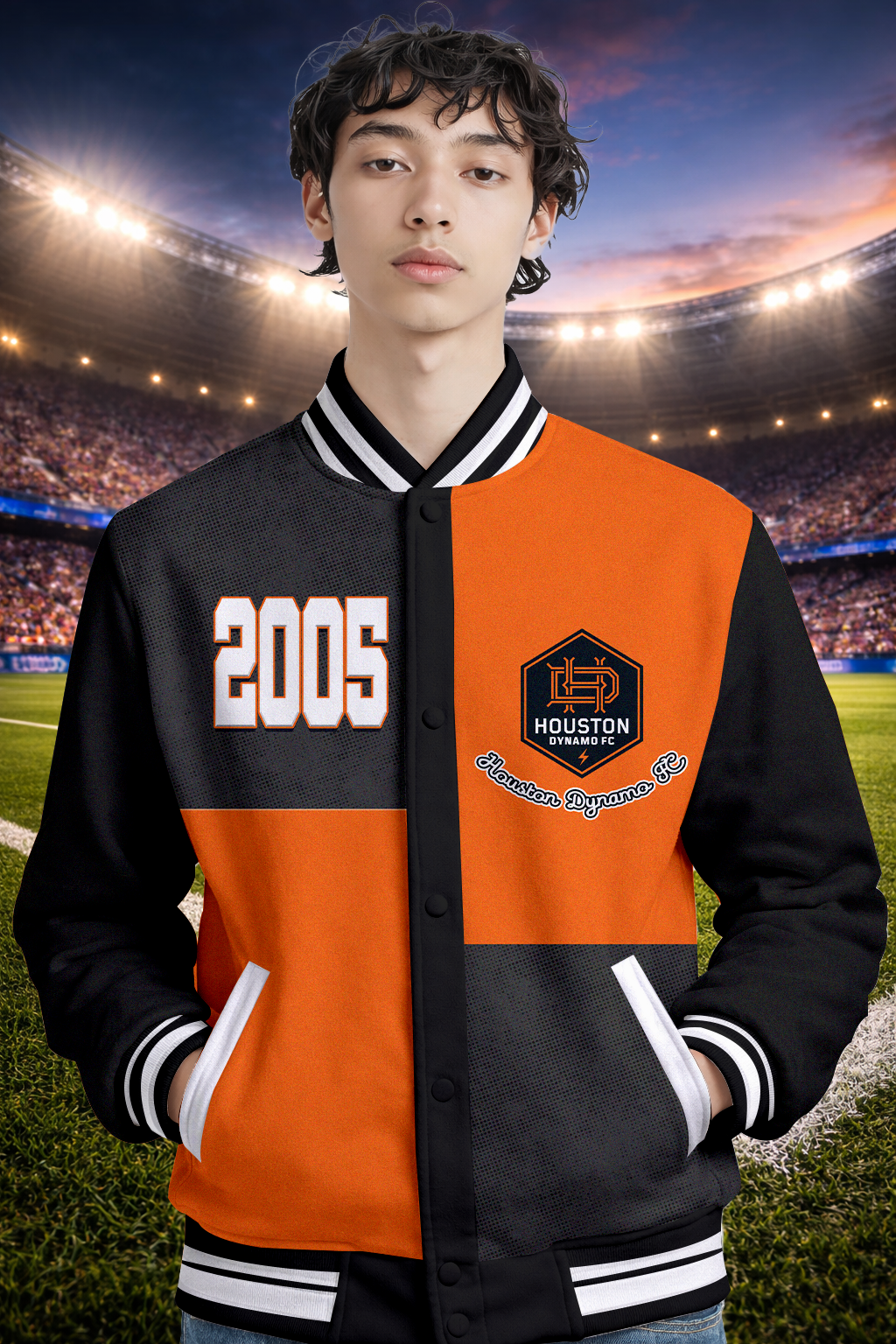 Limited Edition – Customized MLS Houston Dynamo Baseball Jacket