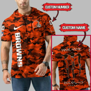 Limited Edition – Customized NFL Cleveland Browns Short Sleeve Hoodie