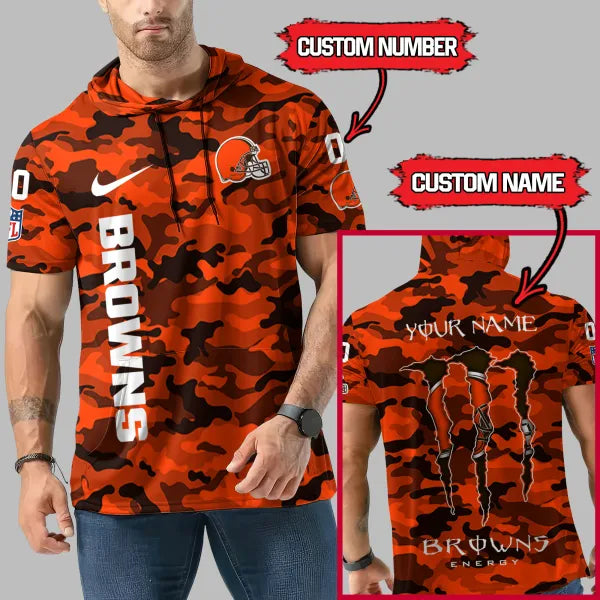 Limited Edition – Customized NFL Cleveland Browns Short Sleeve Hoodie