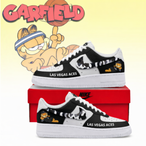 Limited Edition – Customized WNBA Las Vegas Aces x Garfield Af1 Sneakers