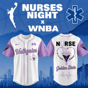 Limited Edition – Customized WNBA Golden State Valkyries x Nurses Night Baseball Jersey
