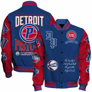 Limited Edition – Customized NBA Detroit Pistons Baseball Jacket