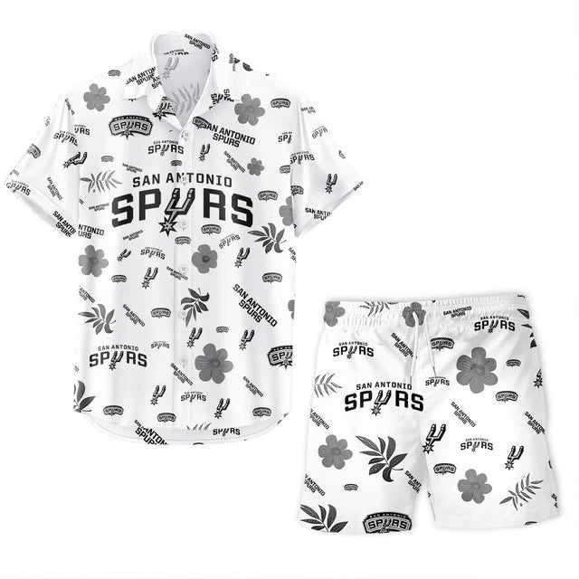 Limited Edition – Customized NBA San Antonio Spurs Unisex Hawaiian Shirt & Shorts Set - Image 2