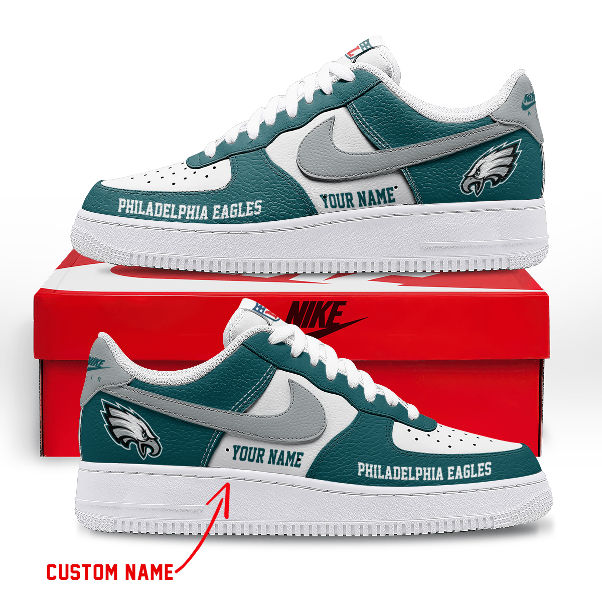 Limited Edition – Customized NFL Philadelphia Eagles Af1 Sneakers - Image 2