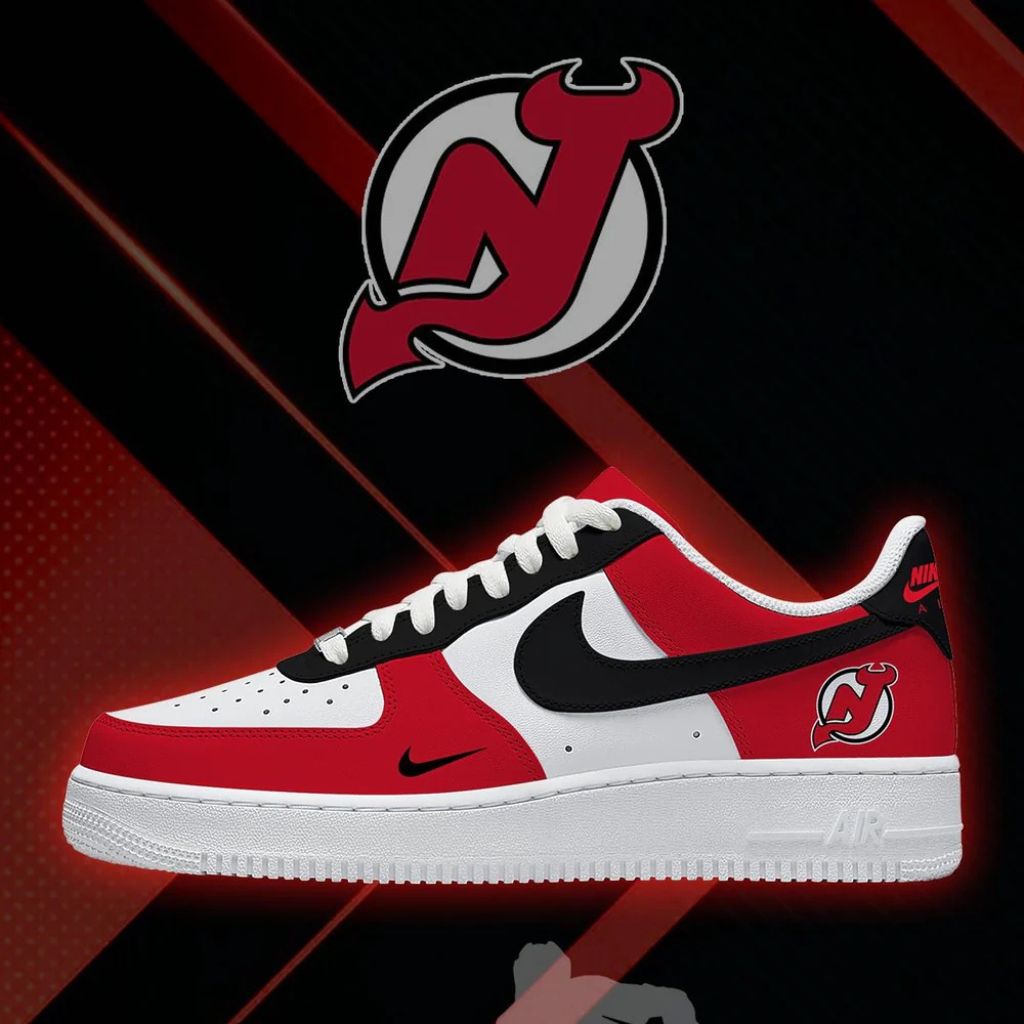 Limited Edition – Customized NHL New Jersey Devils Af1 Shoes