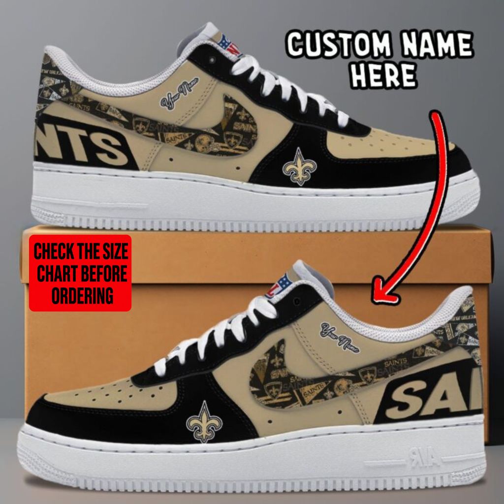 Limited Edition – Customized NFL New Orleans Saints Af1 Sneakers