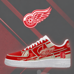 Limited Edition – Customized NHL Detroit Red Wings Af1 Shoes