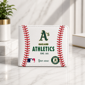 Limited Edition – Customized MLB Oakland Athletics Leather Wallet