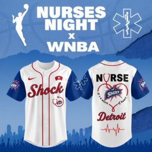 Limited Edition – Customized WNBA Detroit Shock x Nurses Night Baseball Jersey