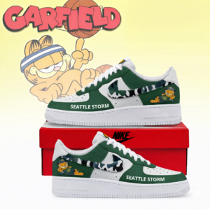 Limited Edition – Customized WNBA Seattle Storm x Garfield Af1 Sneakers