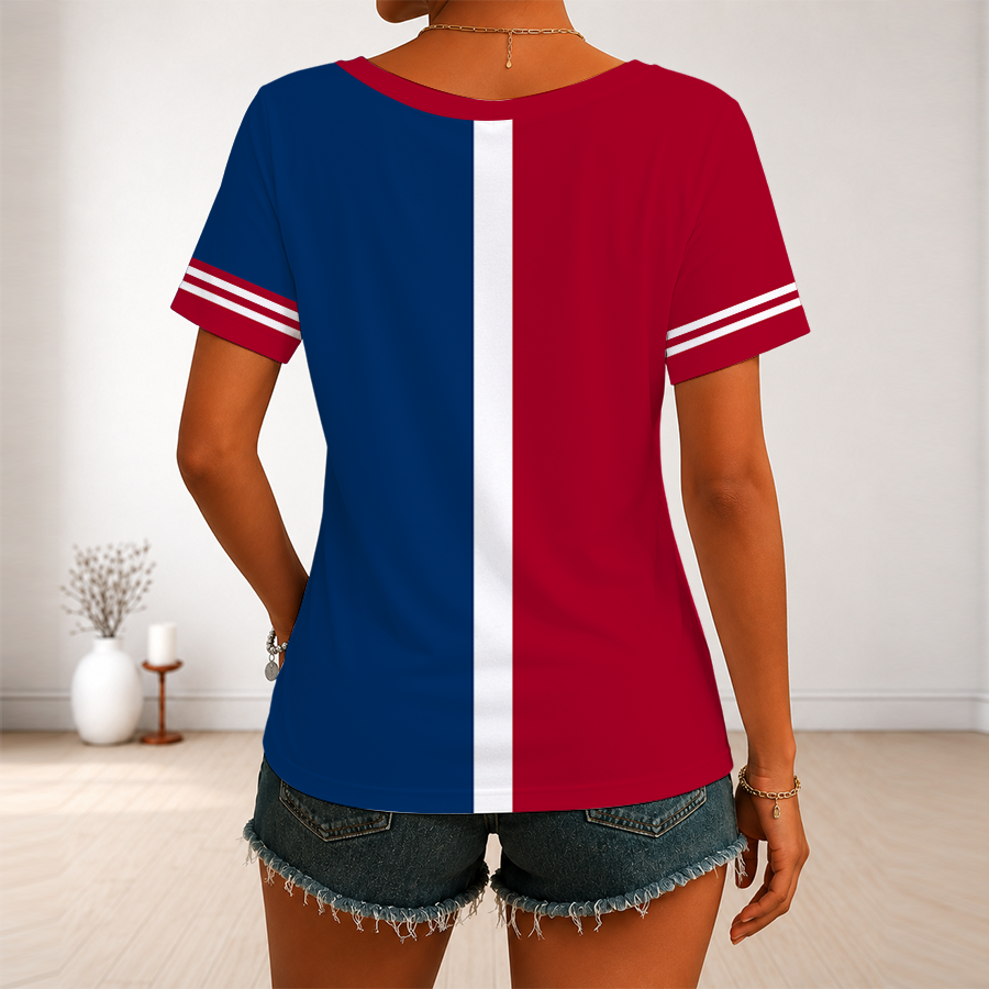 Limited Edition – Customized MLB Los Angeles Angels V-Neck Female Shirt - Image 2