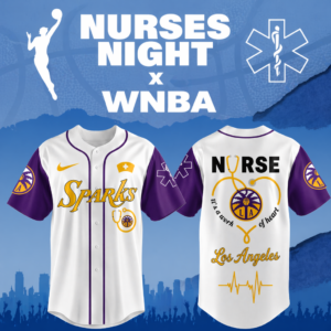 Limited Edition – Customized WNBA Los Angeles Sparks x Nurses Night Baseball Jersey