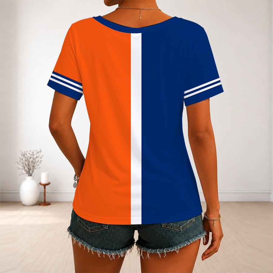 Limited Edition – Customized MLB New York Mets V-Neck Female Shirt - Image 2