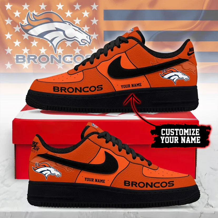 Limited Edition – Customized NFL Denver Broncos Af1 Sneakers