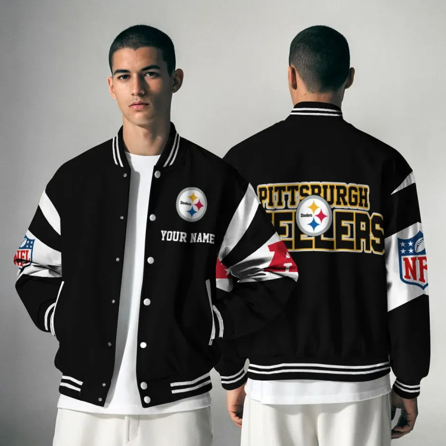 Limited Edition – Customized NFL Pittsburgh Steelers Baseball Jacket