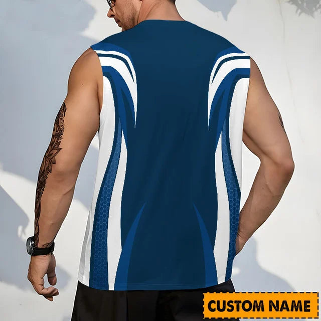 Limited Edition – Customized NHL Vancouver Canucks Tank Top & Gym Shirt - Image 2