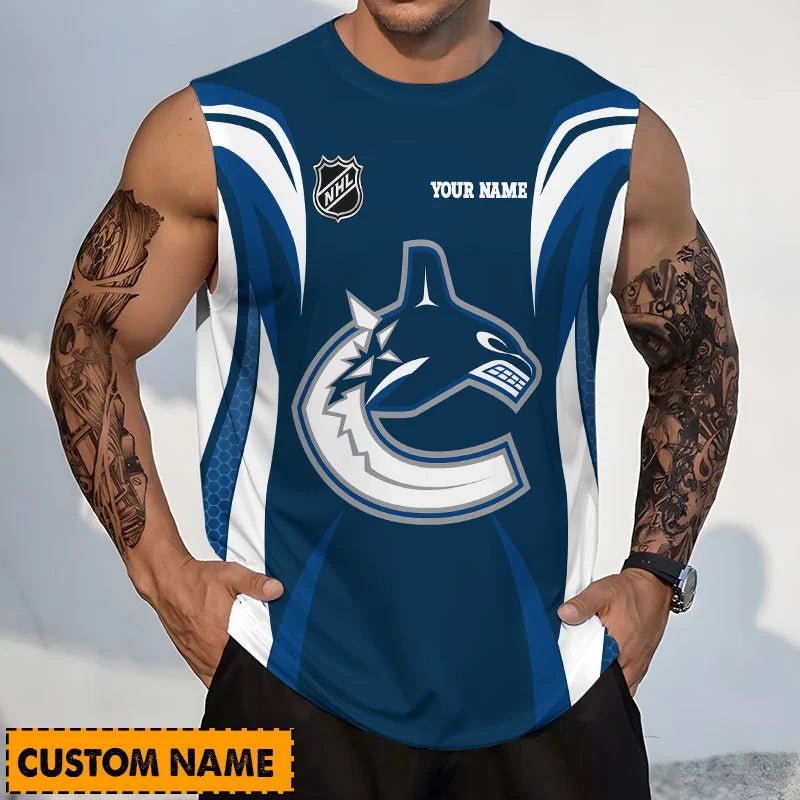 Limited Edition – Customized NHL Vancouver Canucks Tank Top & Gym Shirt