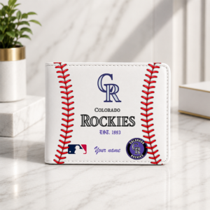 Limited Edition – Customized MLB Colorado Rockies Leather Wallet
