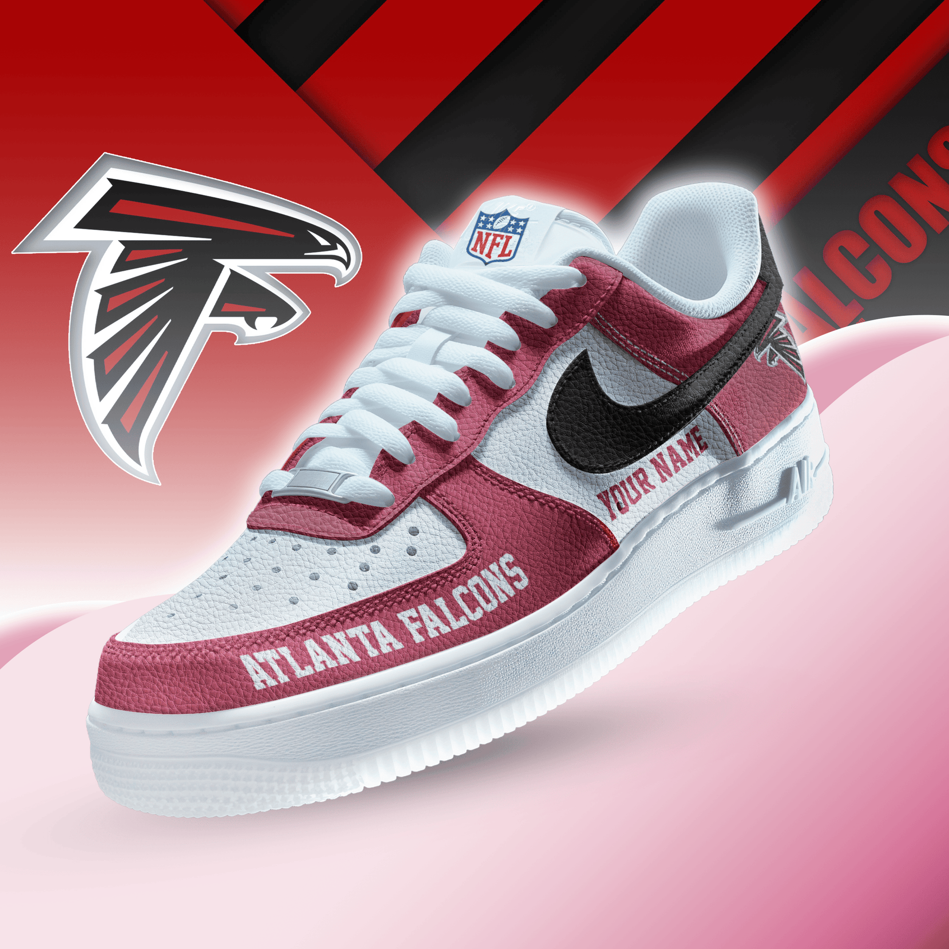 Limited Edition – Customized NFL Atlanta Falcons Af1 Sneakers