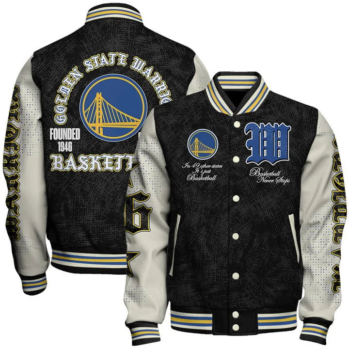Limited Edition – Customized NBA Golden State Warriors Baseball Jacket