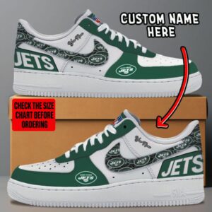 Limited Edition – Customized NFL Nyj New York Jets Af1 Sneakers