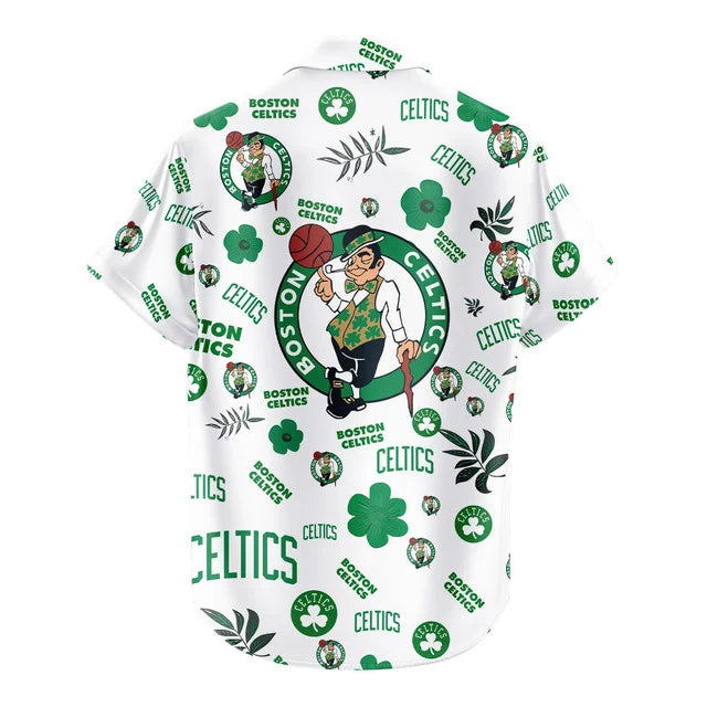 Limited Edition – Customized NBA Boston Celtics Unisex Hawaiian Shirt & Shorts Set - Image 4