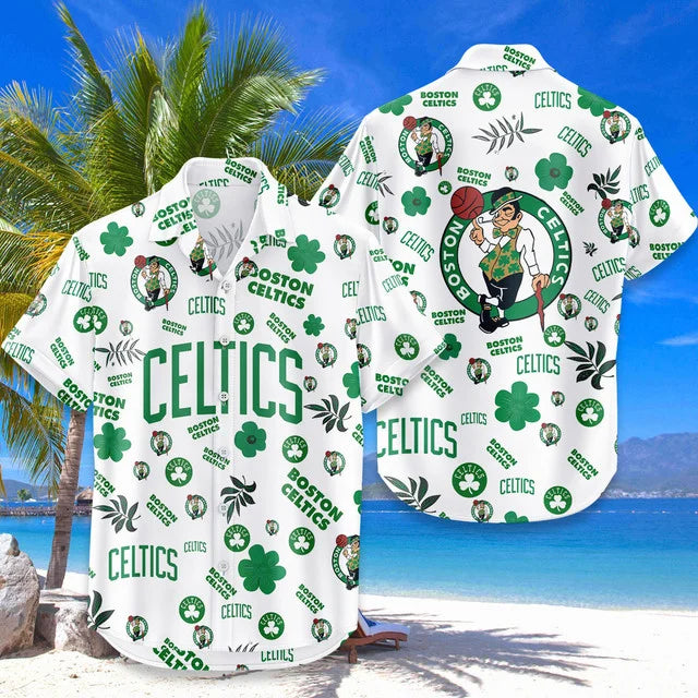 Limited Edition – Customized NBA Boston Celtics Unisex Hawaiian Shirt & Shorts Set