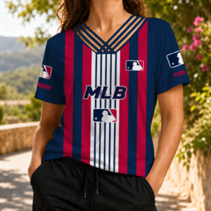 Limited Edition – Customized MLB Major League Baseball V-Neck Shirt