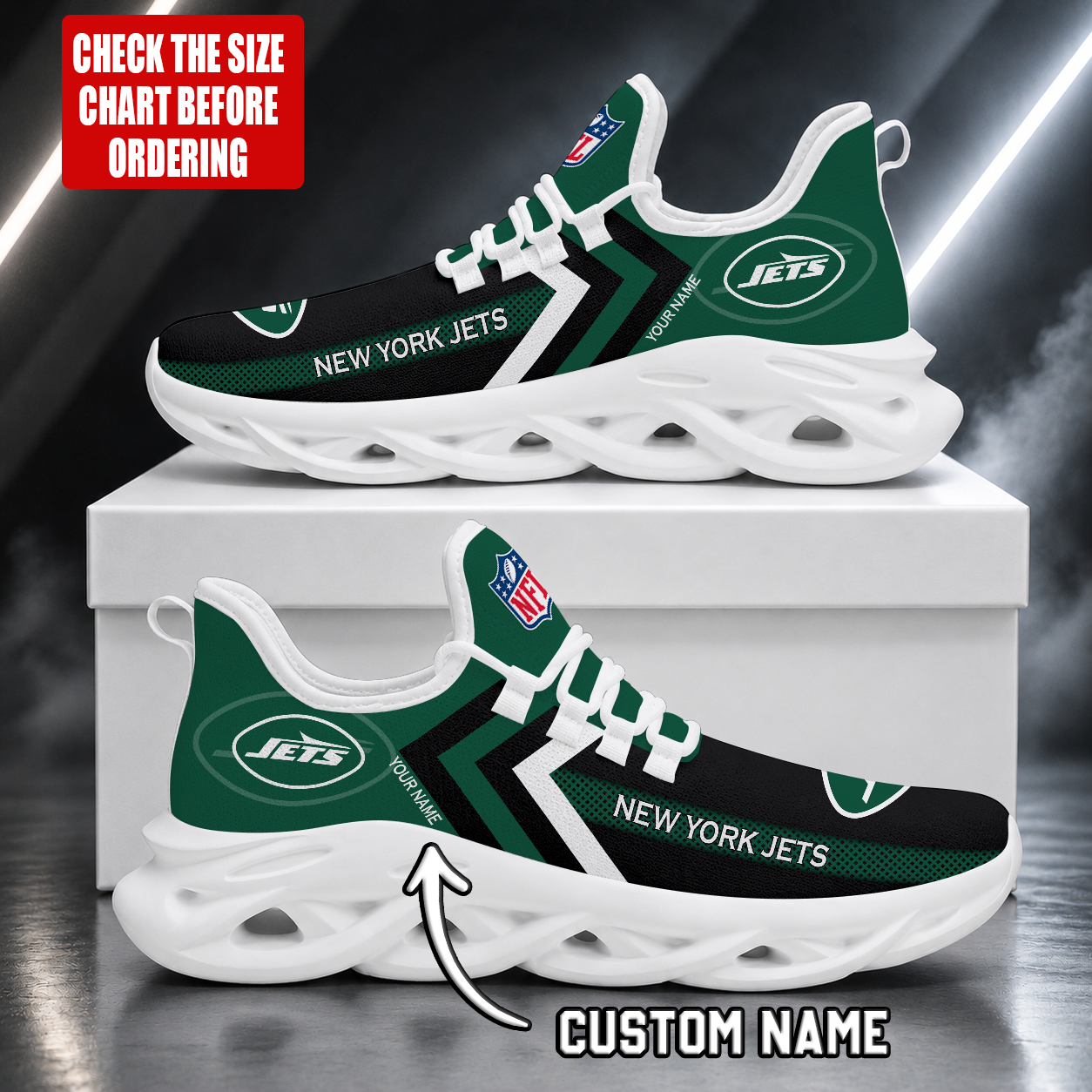 Limited Edition – Customized NFL New York Jets Unisex Max Soul Shoes