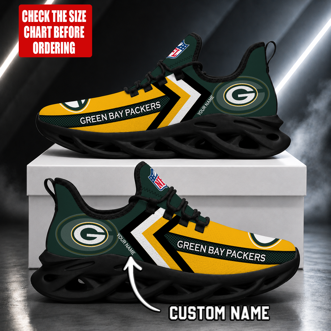 Limited Edition – Customized NFL Green Bay Packers Unisex Max Soul Shoes - Image 2