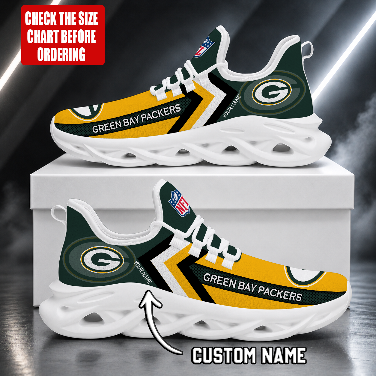 Limited Edition – Customized NFL Green Bay Packers Unisex Max Soul Shoes