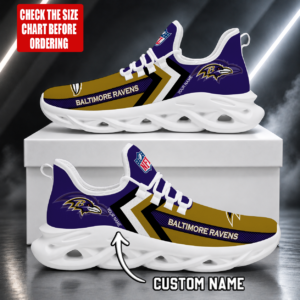 Limited Edition – Customized NFL Baltimore Ravens Unisex Max Soul Shoes