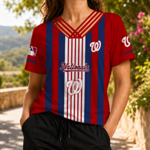 Limited Edition – Customized MLB Washington Nationals V-Neck Shirt