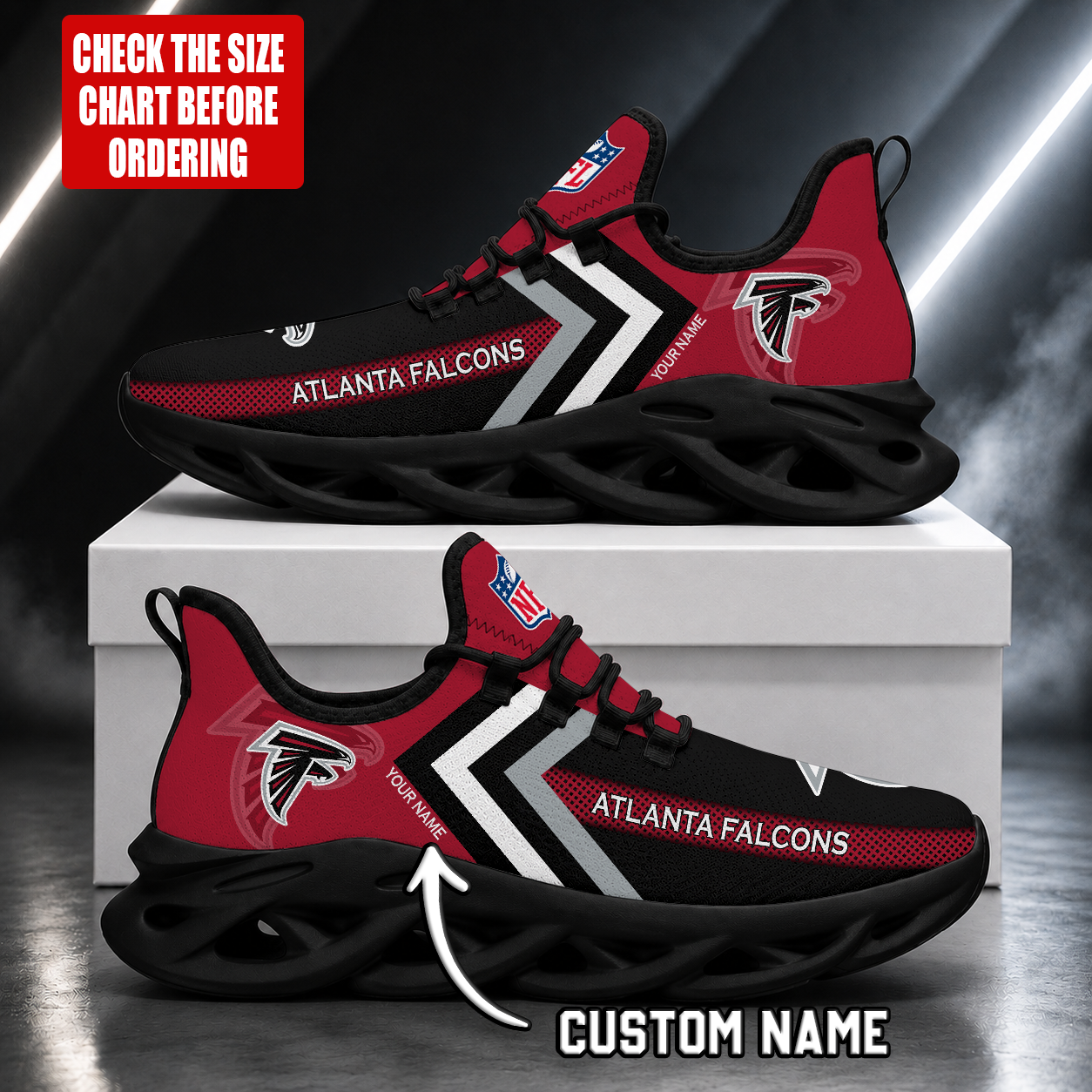 Limited Edition – Customized NFL Atlanta Falcons Unisex Max Soul Shoes - Image 2