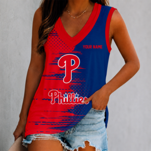 Limited Edition – Customized MLB Philadelphia Phillies Women’s V-Neck Tank Top