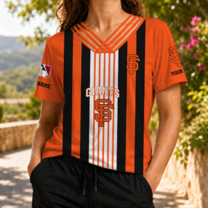 Limited Edition – Customized MLB San Francisco Giants V-Neck Shirt