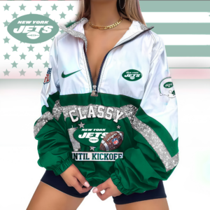 Limited Edition – Customized NFL New York Jets V-Neck Zipper Sweatshirt Jacket