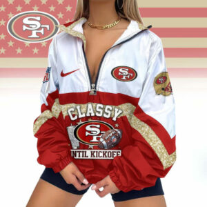 Limited Edition – Customized NFL San Francisco 49Ers V-Neck Zipper Sweatshirt Jacket