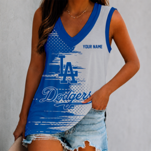 Limited Edition – Customized MLB Los Angeles Dodgers Women’s V-Neck Tank Top