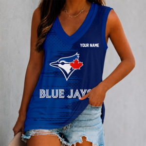 Limited Edition – Customized MLB Toronto Blue Jays Warriors Women’s V-Neck Tank Top