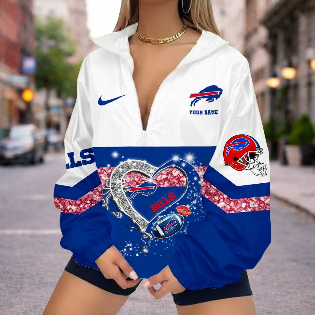 Limited Edition – Customized NFL Buffalo Bills V-Neck Zipper Sweatshirt Jacket