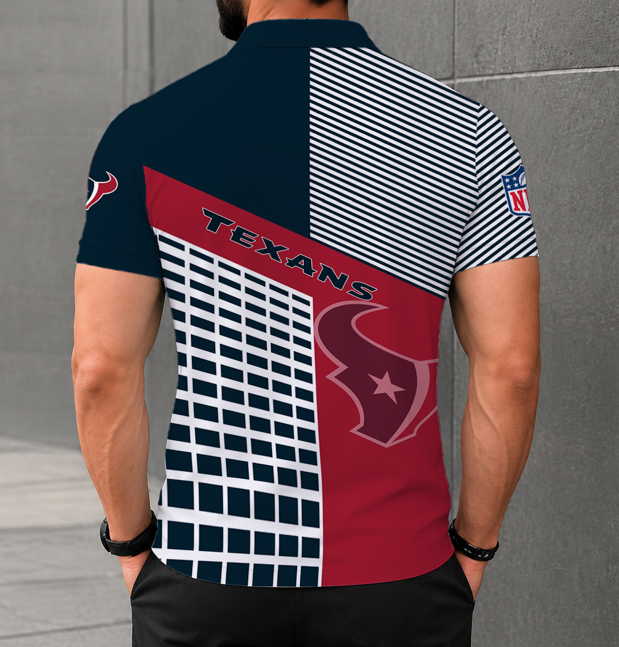 Limited Edition – Customized NFL Houston Texans Polo Shirt - Image 2
