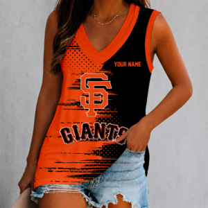 Limited Edition – Customized MLB San Francisco Giants Women’s V-Neck Tank Top