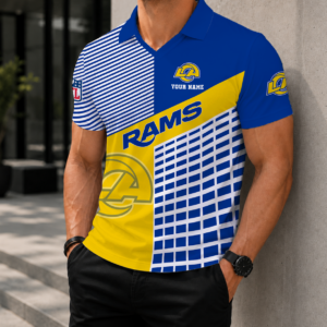 Limited Edition – Customized NFL Los Angeles Rams Polo Shirt