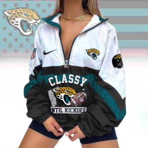 Limited Edition – Customized NFL Jacksonville Jaguars V-Neck Zipper Sweatshirt Jacket