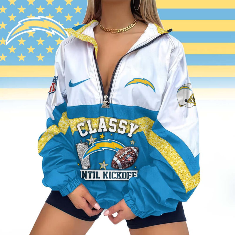 Limited Edition – Customized NFL Los Angeles Chargers V-Neck Zipper Sweatshirt Jacket