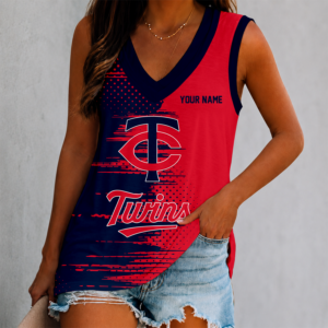 Limited Edition – Customized MLB Minnesota Twins Women’s V-Neck Tank Top