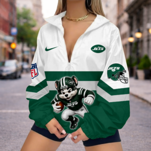 Limited Edition – Customized NFL New York Jets V-Neck Zipper Sweatshirt Jacket